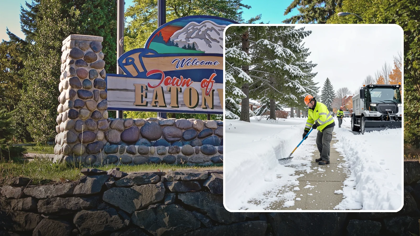 Commercial Sidewalk Clearing in Eatonville, Pierce County, WA - Keep the public sidewalks around your commercial property safe and code-compliant through Western Washington winter weather.