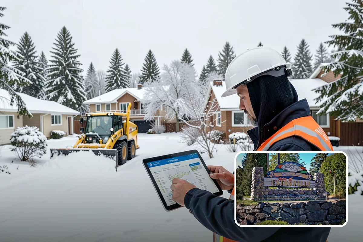 Commercial Sidewalk Clearing in Eatonville, Pierce County, WA - Code-compliant clearing of public frontage