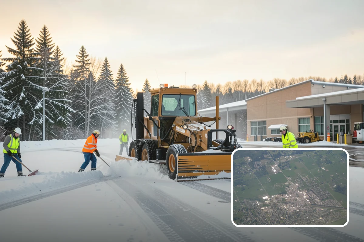 Commercial Sidewalk Clearing in Enumclaw, King County, WA - Code-compliant clearing of public frontage