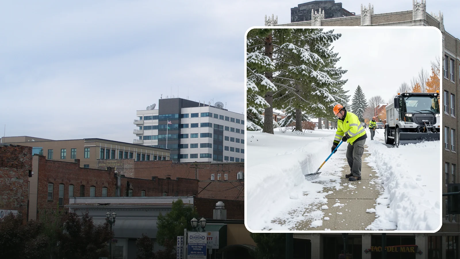 Commercial Sidewalk Clearing in Everett, Snohomish County, WA - Keep the public sidewalks around your commercial property safe and code-compliant through Western Washington winter weather.