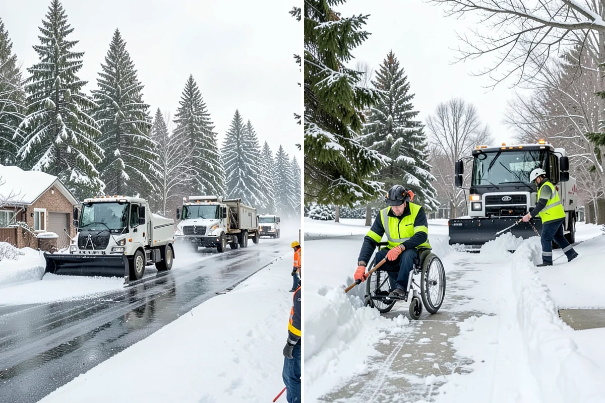 Commercial Sidewalk Clearing in Everett, Snohomish County, WA - Map the full sidewalk frontage and corner ramps