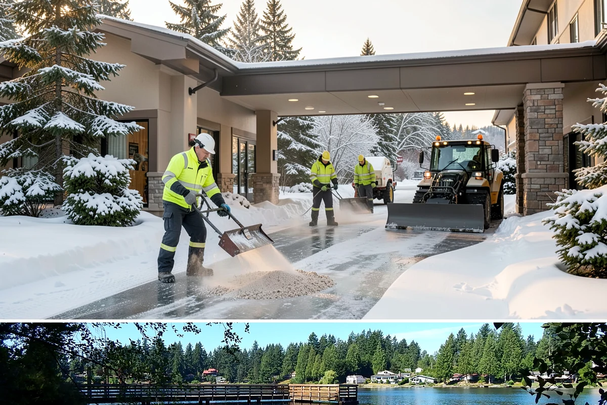 Commercial Sidewalk Clearing in Federal Way, King County, WA - Commercial sidewalks demand prompt clearing whenever December-to-February storms trigger local snow-removal ordinances.
