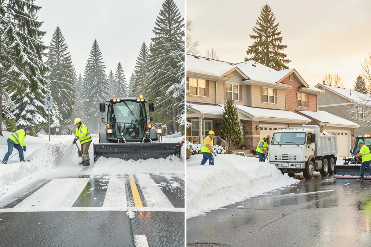 Commercial Sidewalk Clearing in Fife, Pierce County, WA - Map the full sidewalk frontage and corner ramps
