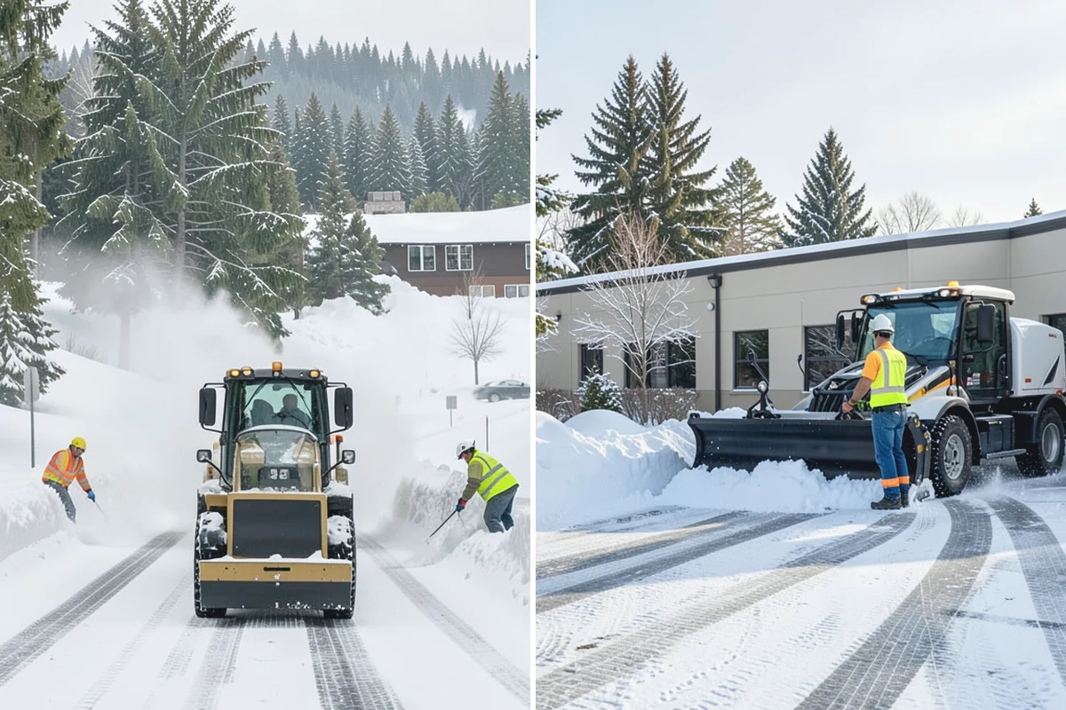Commercial Sidewalk Clearing in Gold Bar, Snohomish County, WA - Map the full sidewalk frontage and corner ramps