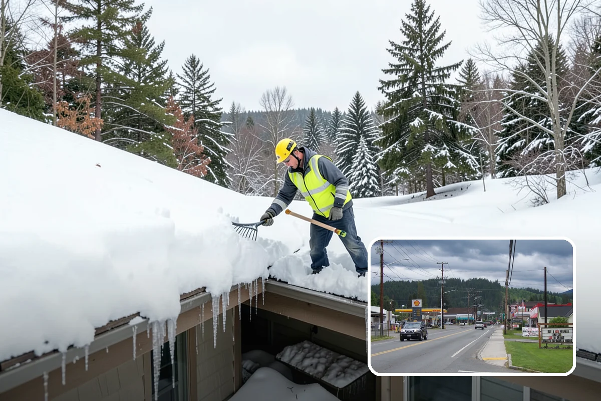 Commercial Sidewalk Clearing in Granite Falls, Snohomish County, WA - Code-compliant clearing of public frontage