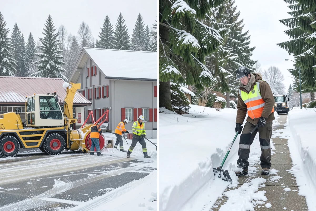 Commercial Sidewalk Clearing in Granite Falls, Snohomish County, WA - Map the full sidewalk frontage and corner ramps