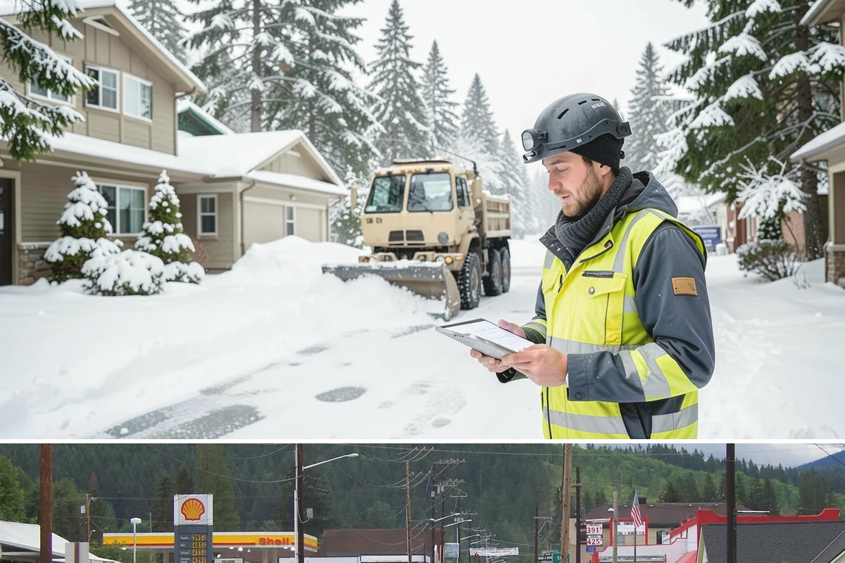 Commercial Sidewalk Clearing in Granite Falls, Snohomish County, WA - Commercial sidewalks demand prompt clearing whenever December-to-February storms trigger local snow-removal ordinances.