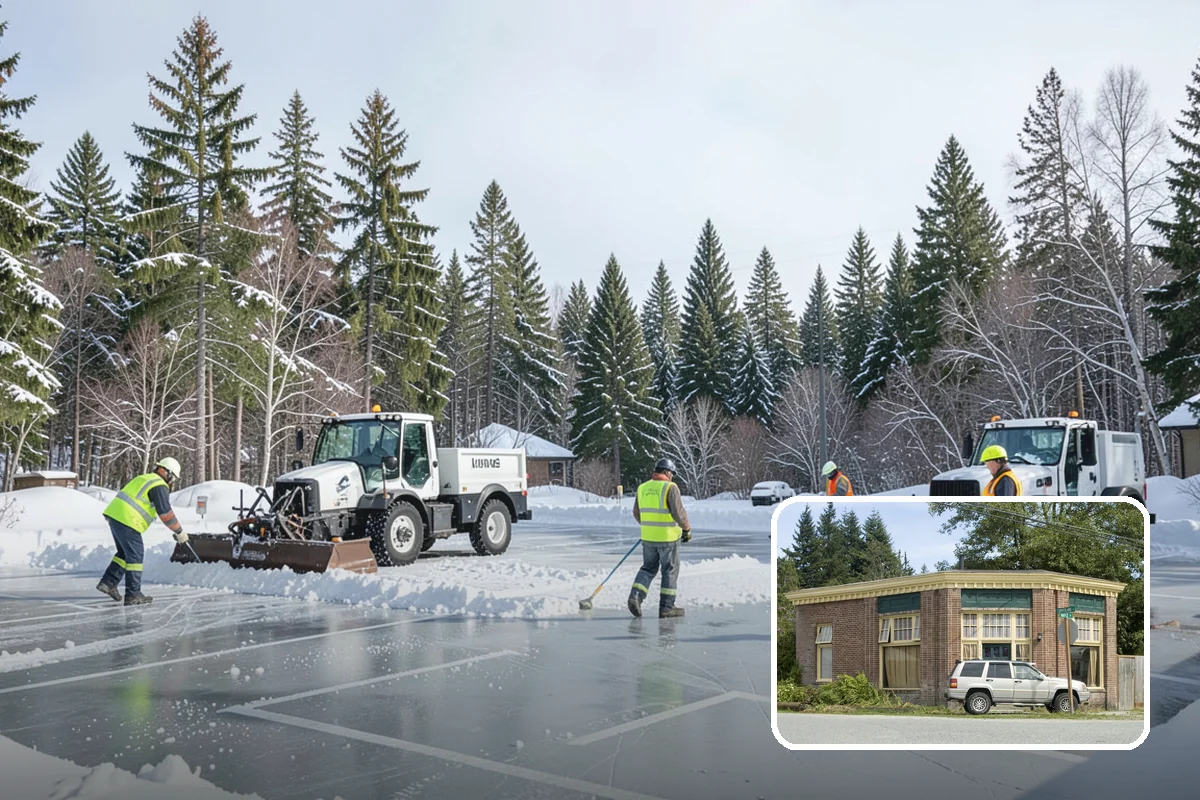 Commercial Sidewalk Clearing in Hamilton, Skagit County, WA - Code-compliant clearing of public frontage
