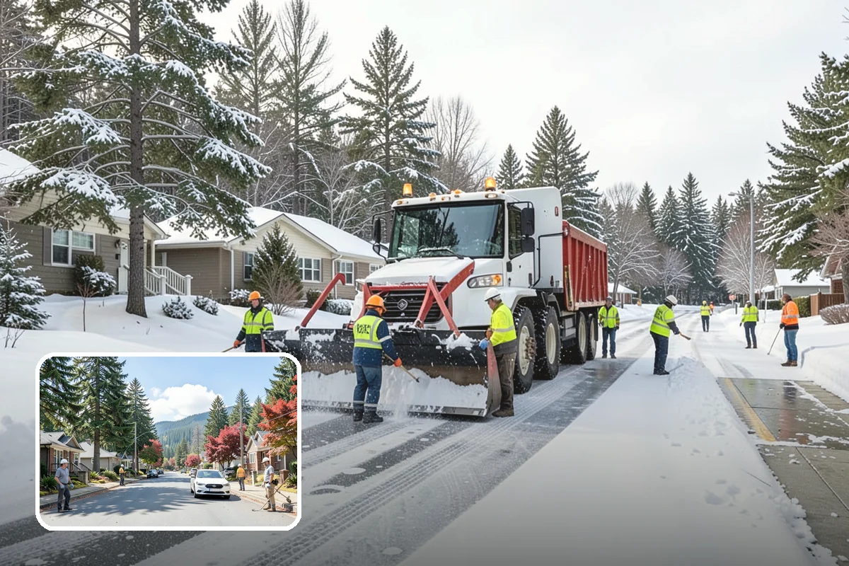 Commercial Sidewalk Clearing in Hunts Point, King County, WA - Code-compliant clearing of public frontage