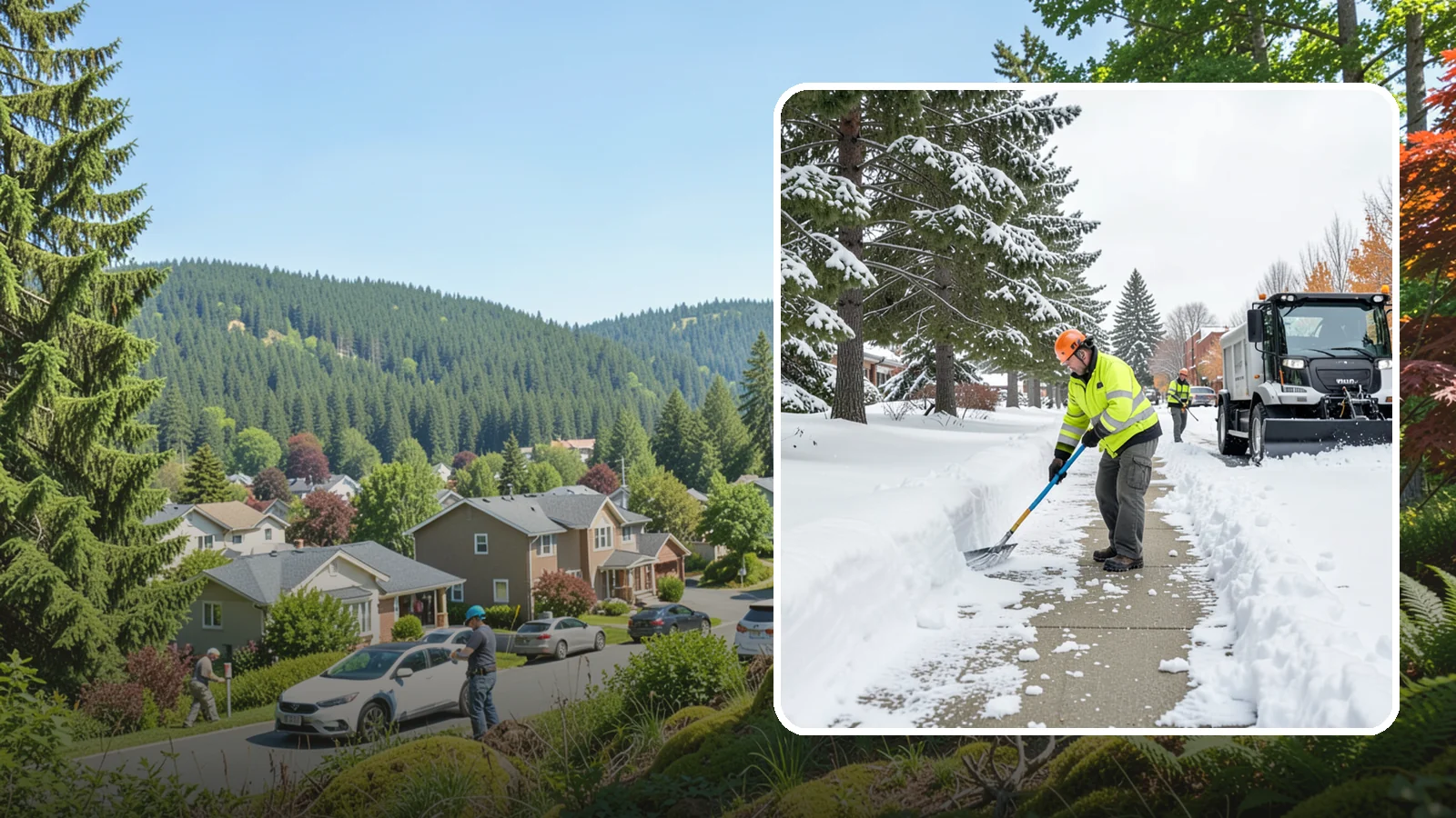 Commercial Sidewalk Clearing in Index, Snohomish County, WA - Keep the public sidewalks around your commercial property safe and code-compliant through Western Washington winter weather.