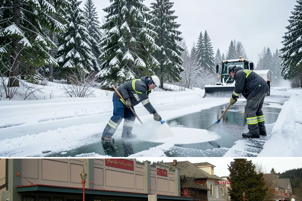 Commercial Sidewalk Clearing in Issaquah, King County, WA - Commercial sidewalks demand prompt clearing whenever December-to-February storms trigger local snow-removal ordinances.