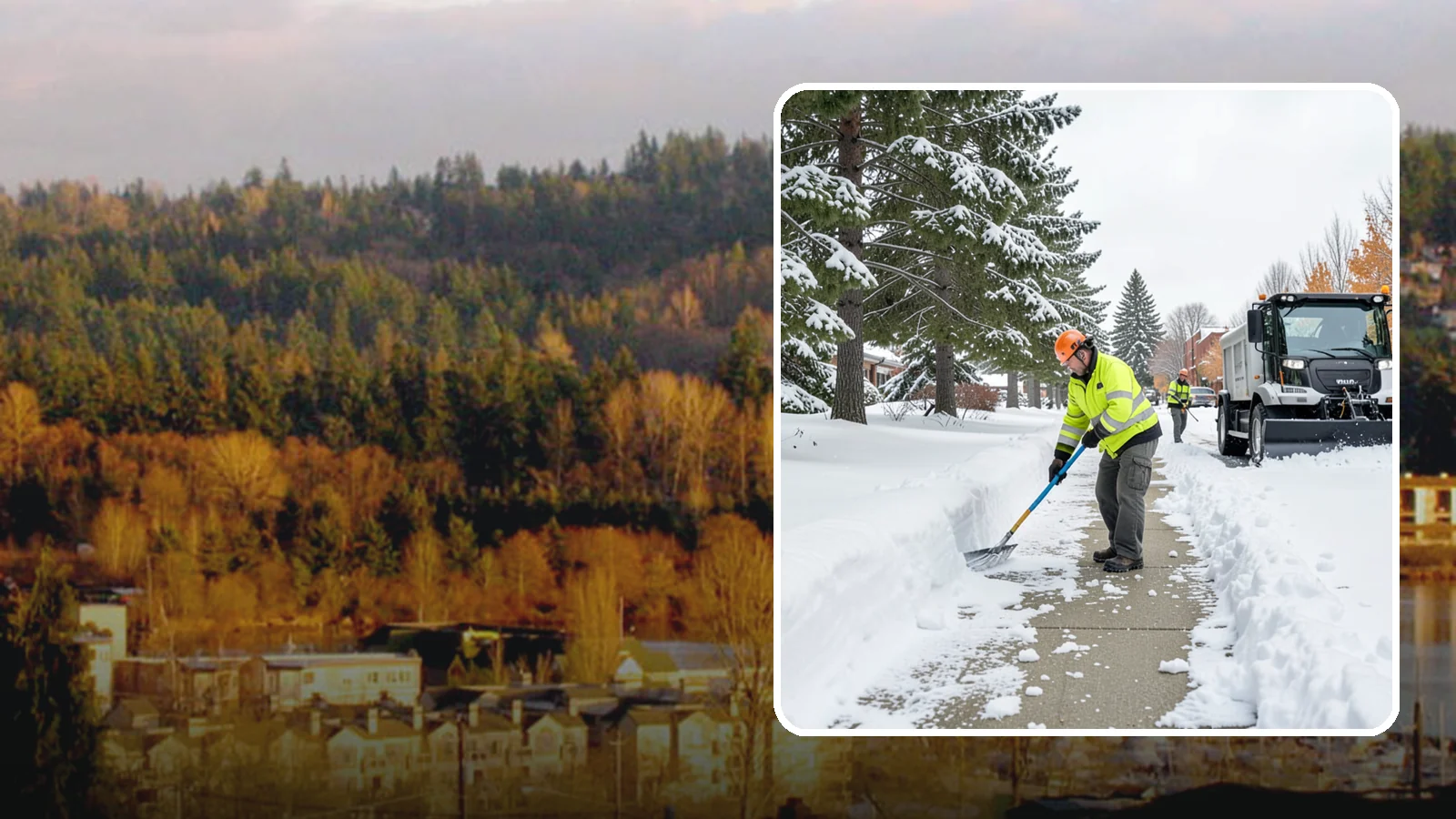 Commercial Sidewalk Clearing in Kenmore, King County, WA - Keep the public sidewalks around your commercial property safe and code-compliant through Western Washington winter weather.