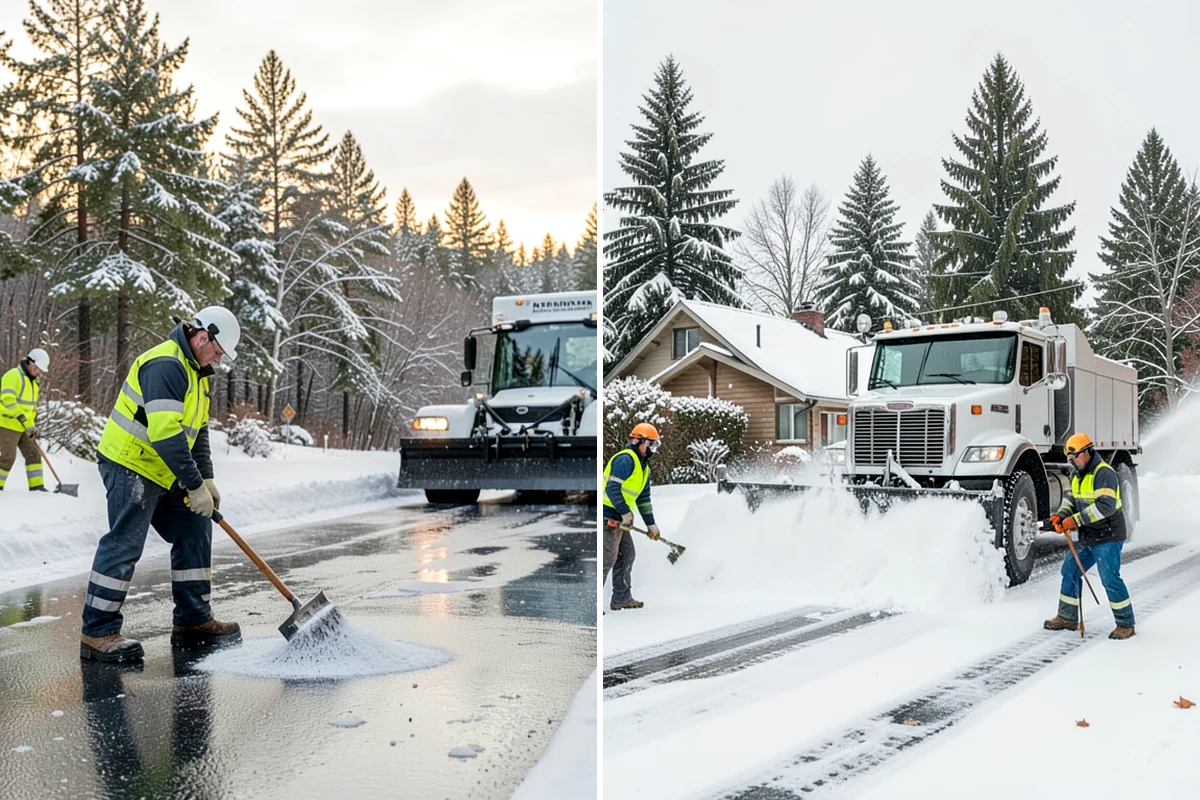 Commercial Sidewalk Clearing in Kenmore, King County, WA - Map the full sidewalk frontage and corner ramps
