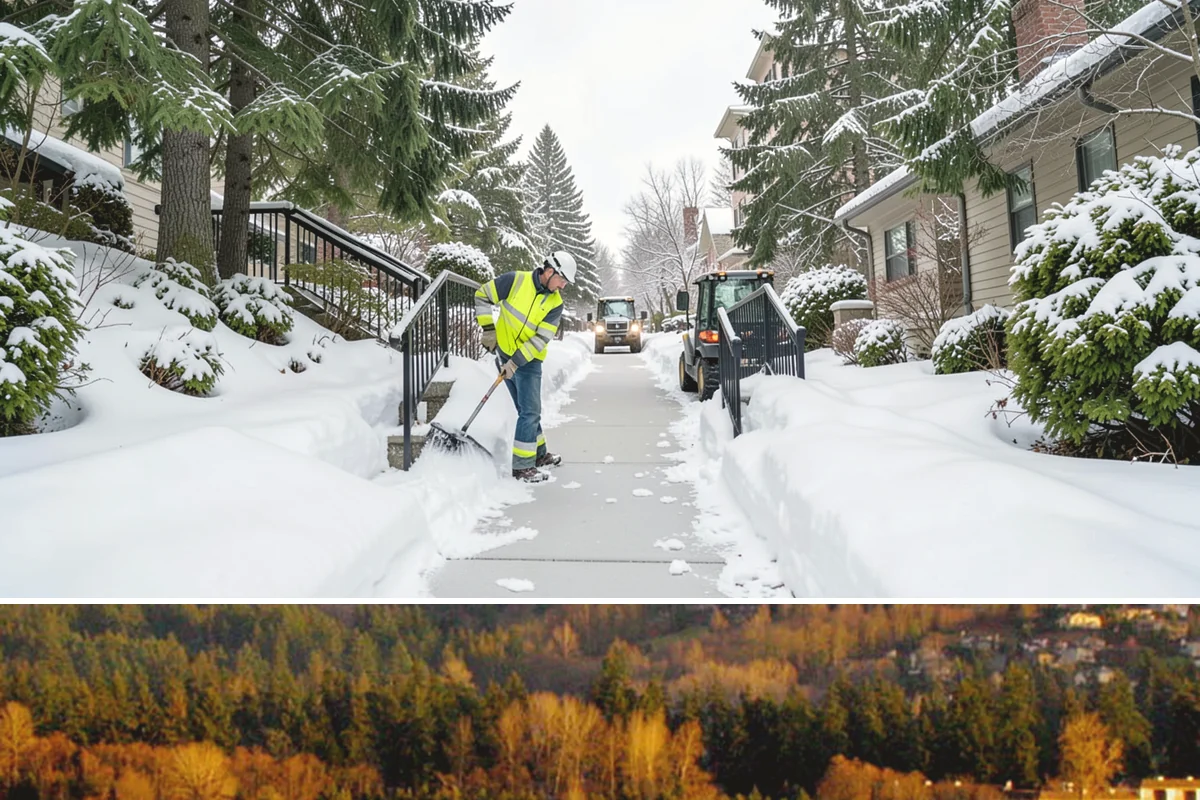 Commercial Sidewalk Clearing in Kenmore, King County, WA - Commercial sidewalks demand prompt clearing whenever December-to-February storms trigger local snow-removal ordinances.