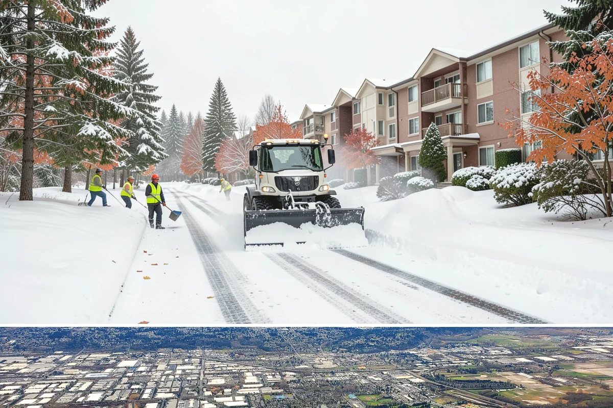 Commercial Sidewalk Clearing in Kent, King County, WA - Commercial sidewalks demand prompt clearing whenever December-to-February storms trigger local snow-removal ordinances.