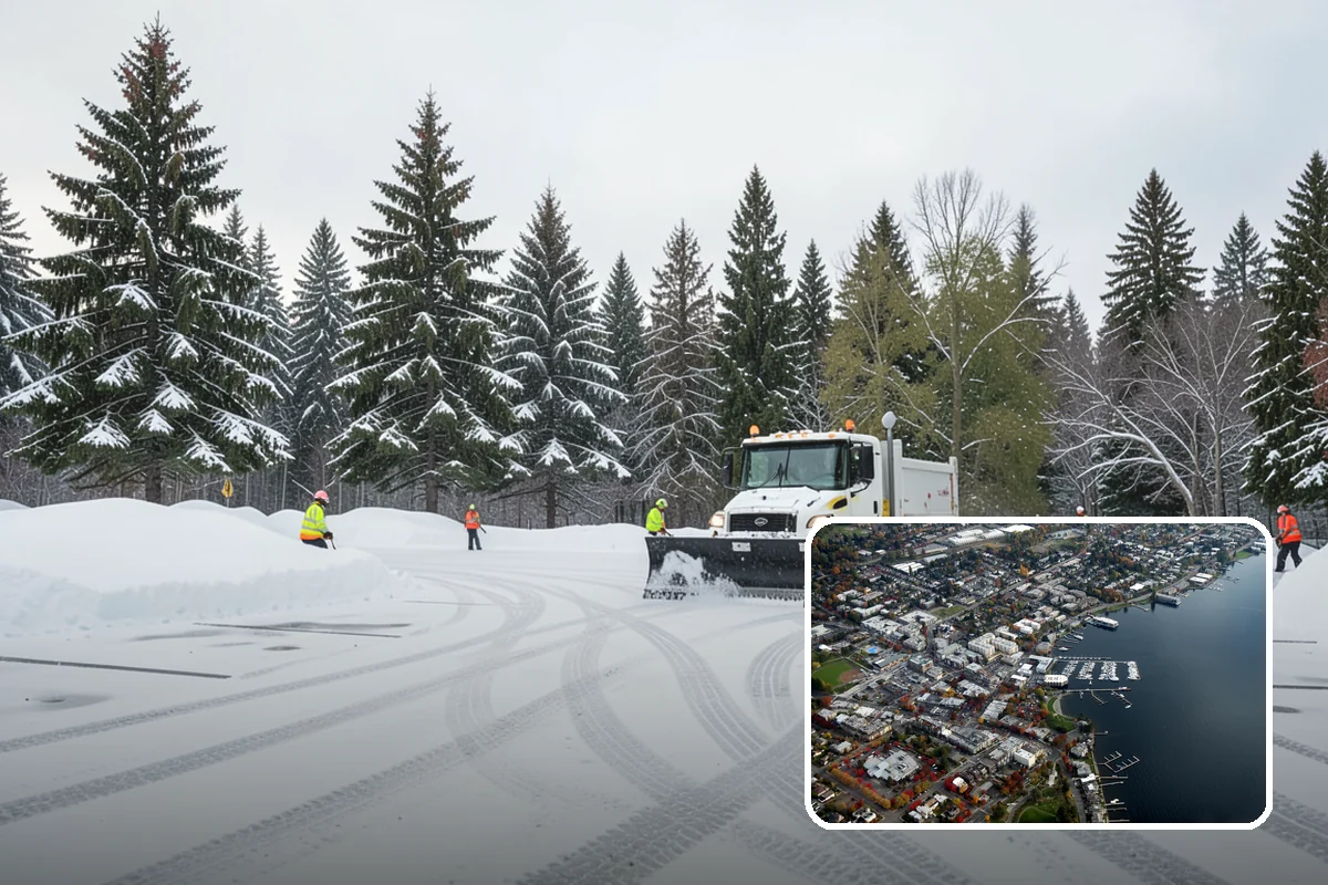 Commercial Sidewalk Clearing in Kirkland, King County, WA - Code-compliant clearing of public frontage