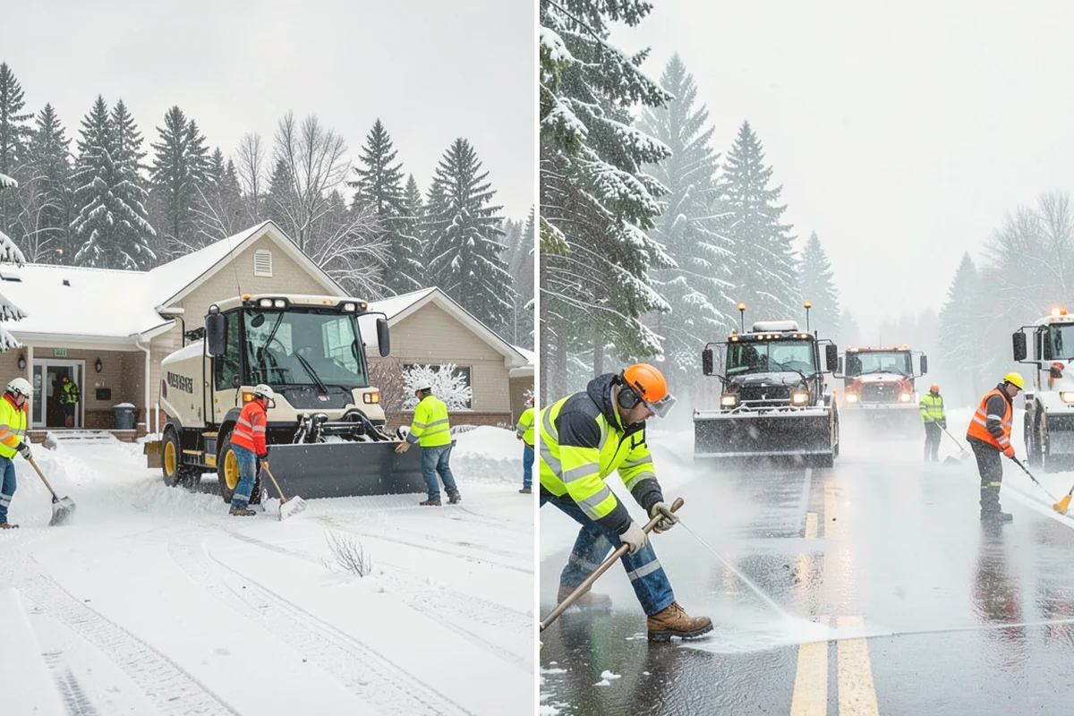 Commercial Sidewalk Clearing in Kirkland, King County, WA - Map the full sidewalk frontage and corner ramps