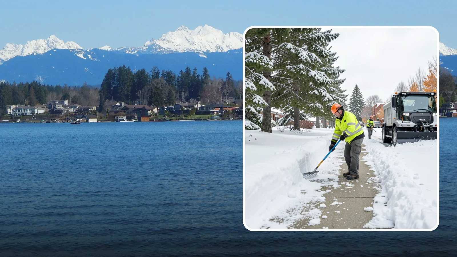 Commercial Sidewalk Clearing in Lake Stevens, Snohomish County, WA - Keep the public sidewalks around your commercial property safe and code-compliant through Western Washington winter weather.