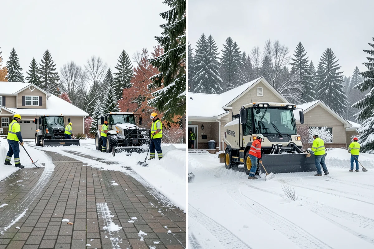 Commercial Sidewalk Clearing in Lakewood, Pierce County, WA - Map the full sidewalk frontage and corner ramps