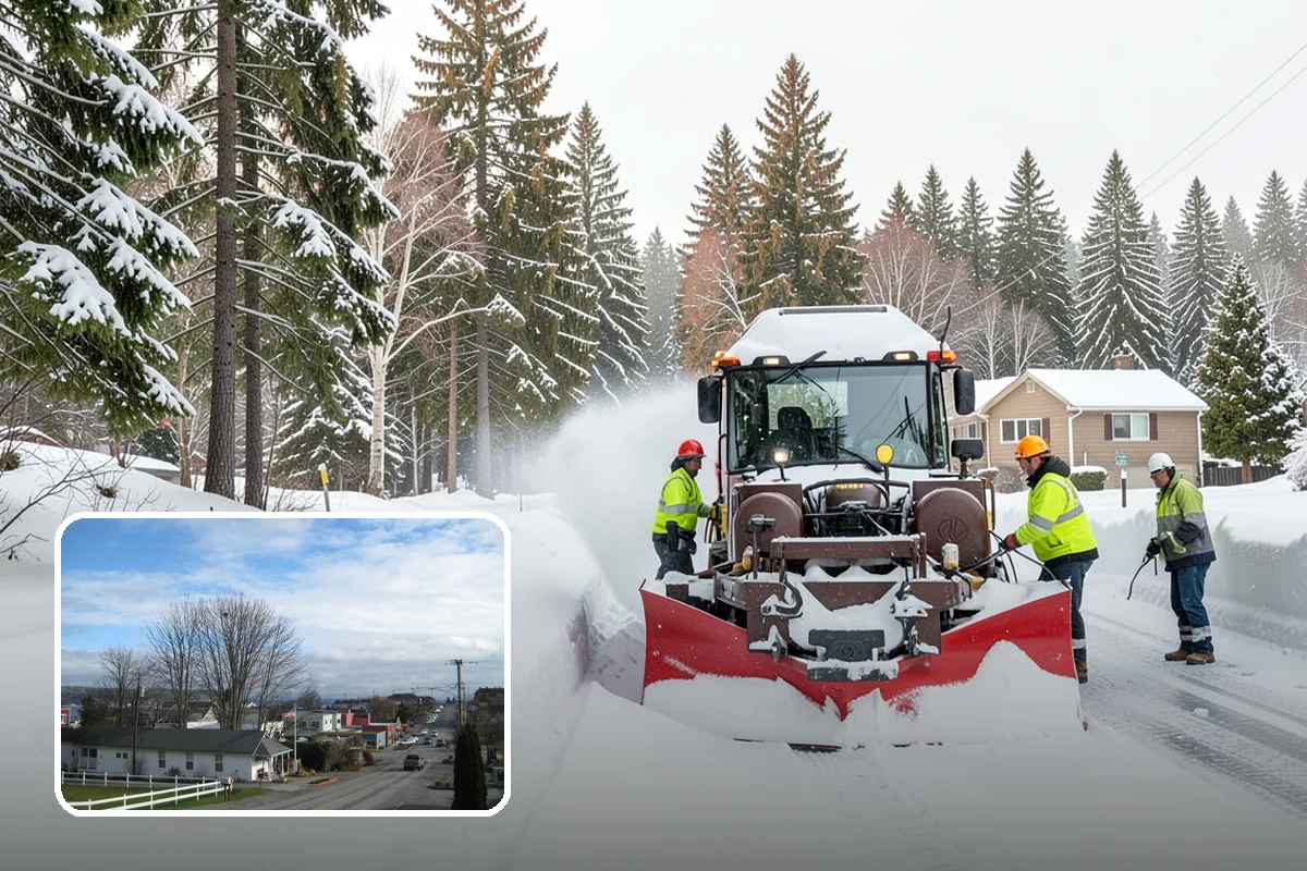 Commercial Sidewalk Clearing in Langley, Island County, WA - Code-compliant clearing of public frontage