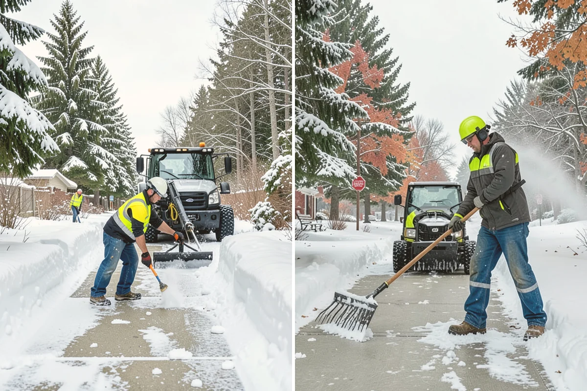 Commercial Sidewalk Clearing in Lynnwood, Snohomish County, WA - Map the full sidewalk frontage and corner ramps