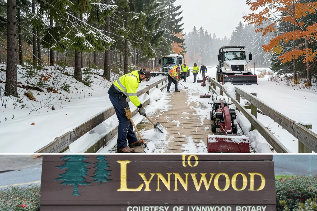 Commercial Sidewalk Clearing in Lynnwood, Snohomish County, WA - Commercial sidewalks demand prompt clearing whenever December-to-February storms trigger local snow-removal ordinances.