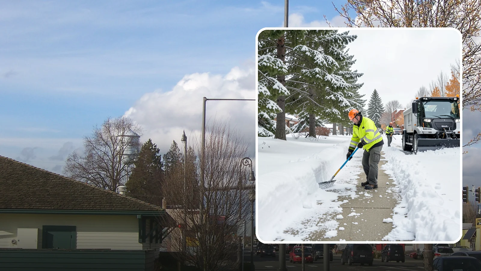 Commercial Sidewalk Clearing in Marysville, Snohomish County, WA - Keep the public sidewalks around your commercial property safe and code-compliant through Western Washington winter weather.