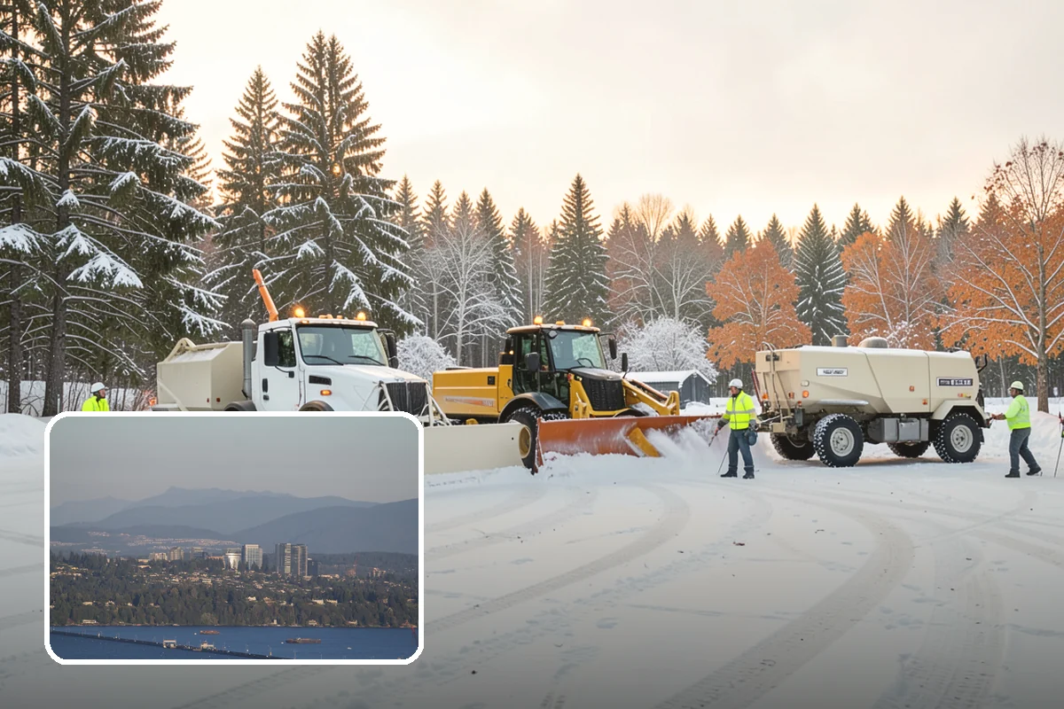 Commercial Sidewalk Clearing in Medina, King County, WA - Code-compliant clearing of public frontage