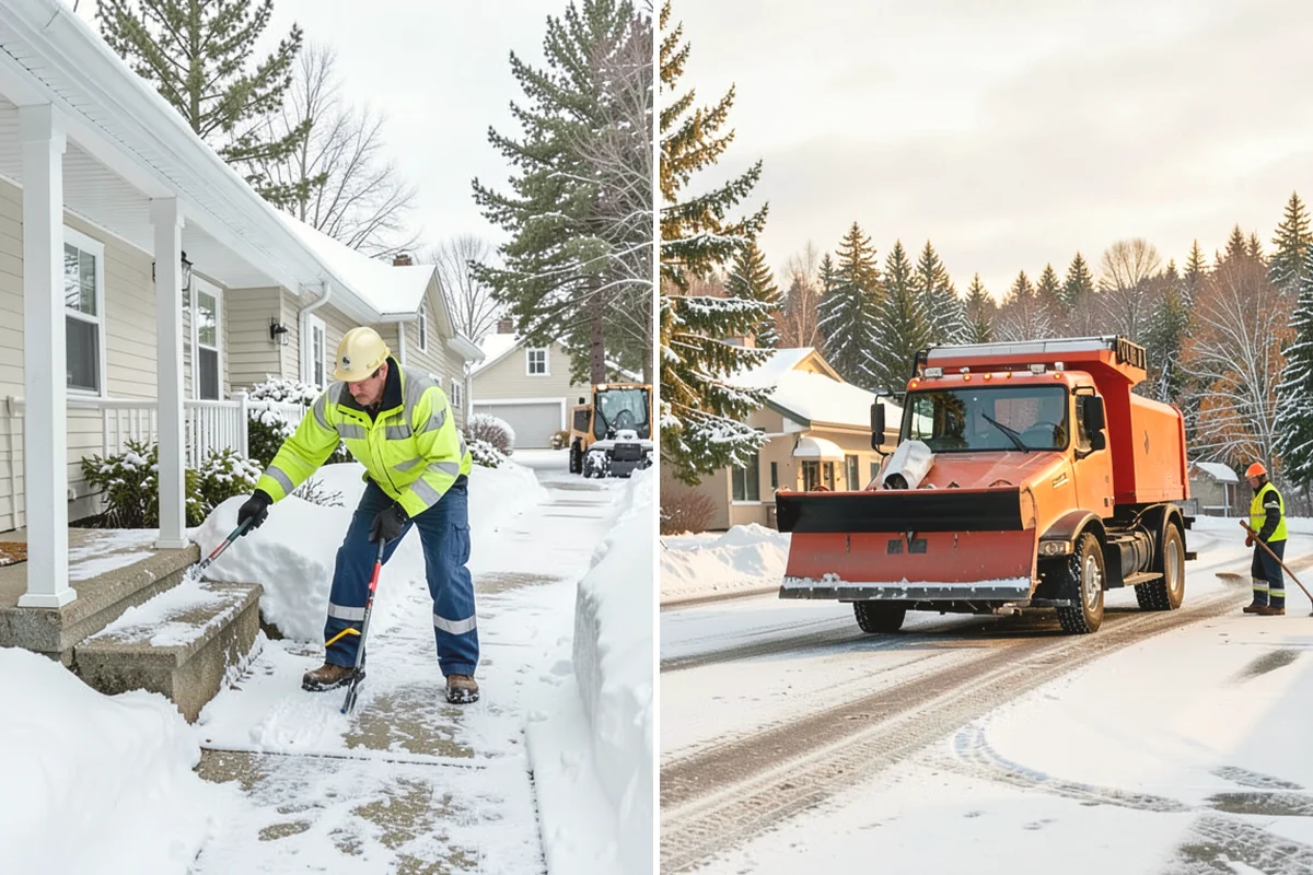 Commercial Sidewalk Clearing in Mill Creek, Snohomish County, WA - Map the full sidewalk frontage and corner ramps