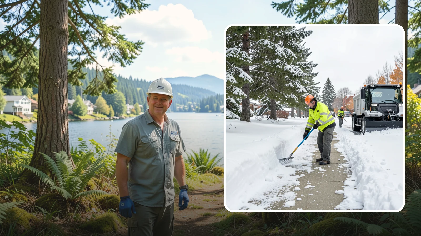 Commercial Sidewalk Clearing in Milton, King County, WA - Keep the public sidewalks around your commercial property safe and code-compliant through Western Washington winter weather.