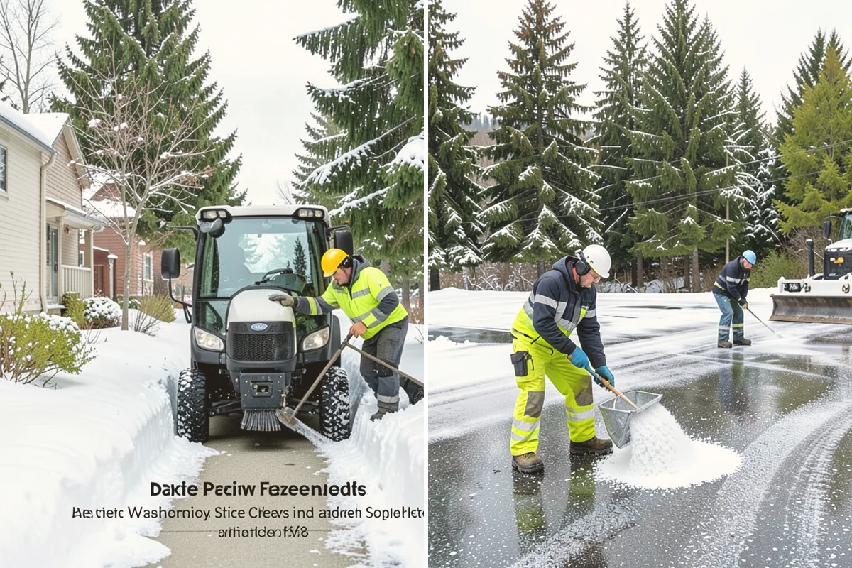 Commercial Sidewalk Clearing in Milton, King County, WA - Map the full sidewalk frontage and corner ramps