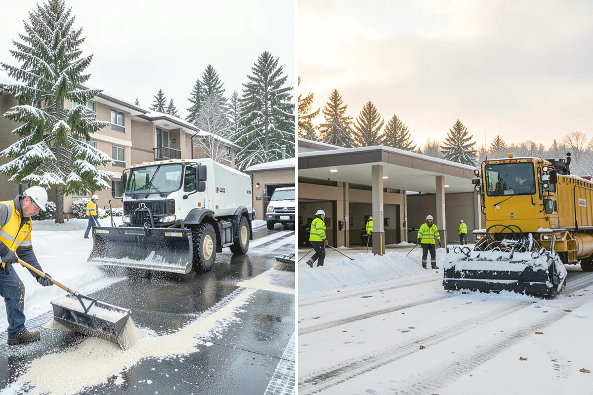 Commercial Sidewalk Clearing in Mukilteo, Snohomish County, WA - Map the full sidewalk frontage and corner ramps