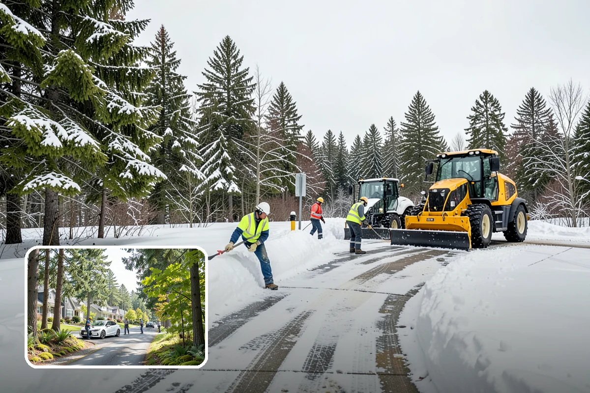 Commercial Sidewalk Clearing in Normandy Park, King County, WA - Code-compliant clearing of public frontage