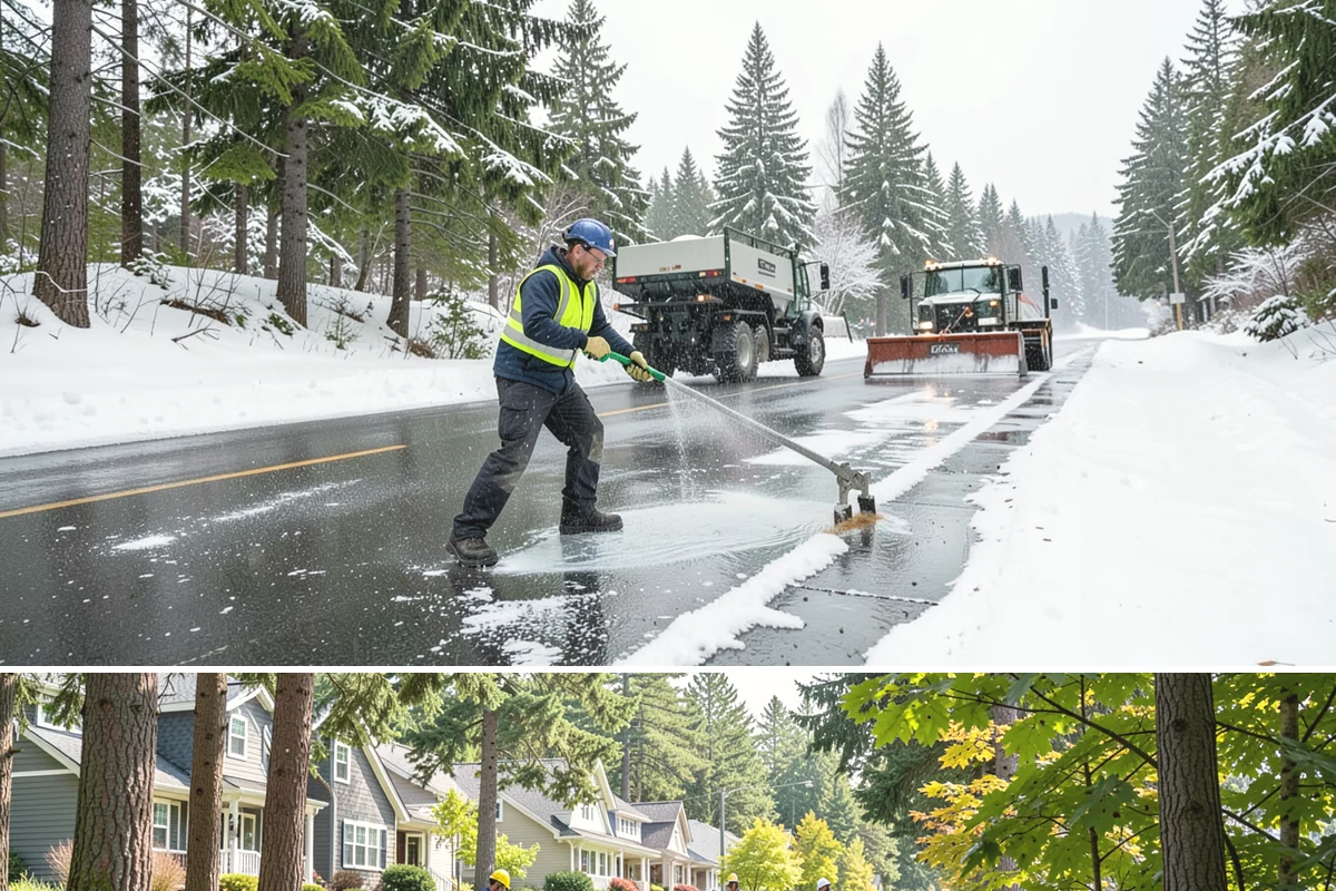 Commercial Sidewalk Clearing in Normandy Park, King County, WA - Commercial sidewalks demand prompt clearing whenever December-to-February storms trigger local snow-removal ordinances.