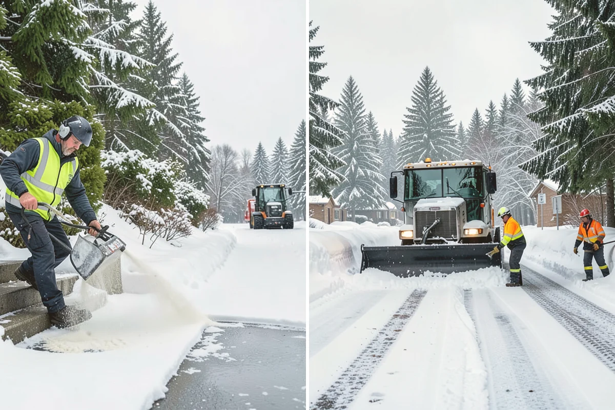 Commercial Sidewalk Clearing in Orting, Pierce County, WA - Map the full sidewalk frontage and corner ramps