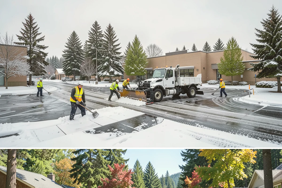 Commercial Sidewalk Clearing in Orting, Pierce County, WA - Commercial sidewalks demand prompt clearing whenever December-to-February storms trigger local snow-removal ordinances.