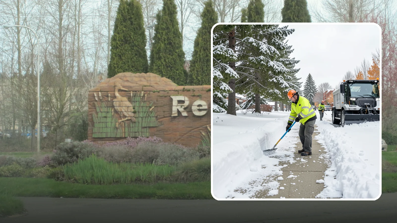 Commercial Sidewalk Clearing in Renton, King County, WA - Keep the public sidewalks around your commercial property safe and code-compliant through Western Washington winter weather.