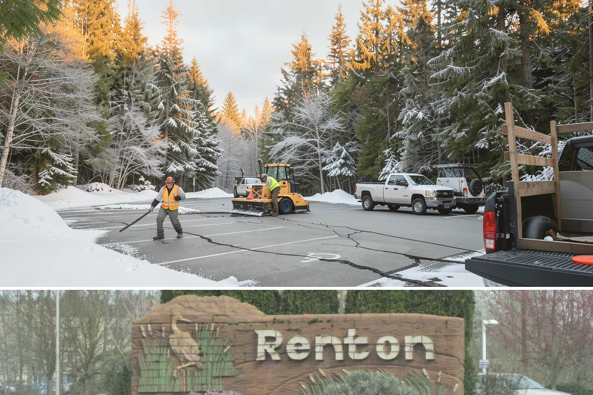 Commercial Sidewalk Clearing in Renton, King County, WA - Commercial sidewalks demand prompt clearing whenever December-to-February storms trigger local snow-removal ordinances.
