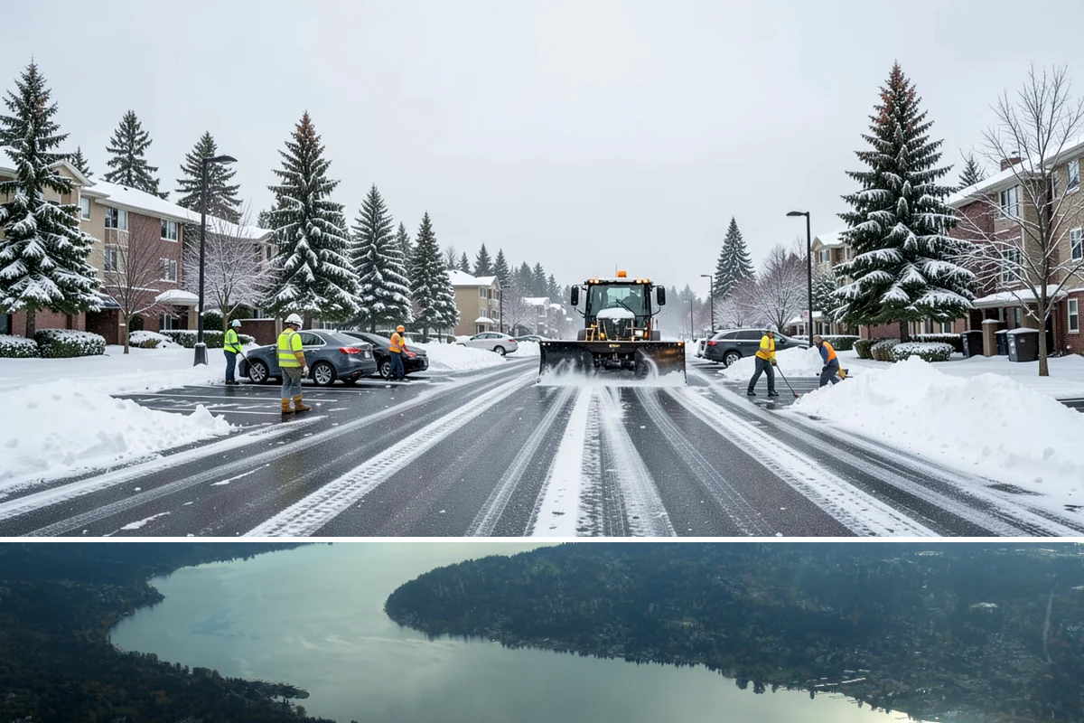 Commercial Sidewalk Clearing in Sammamish, King County, WA - Commercial sidewalks demand prompt clearing whenever December-to-February storms trigger local snow-removal ordinances.
