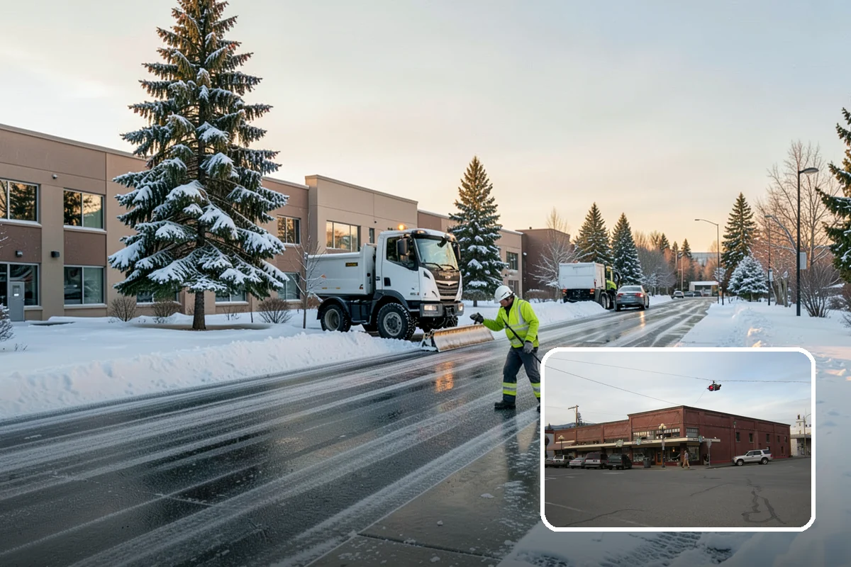 Commercial Sidewalk Clearing in Sedro-Woolley, Skagit County, WA - Code-compliant clearing of public frontage