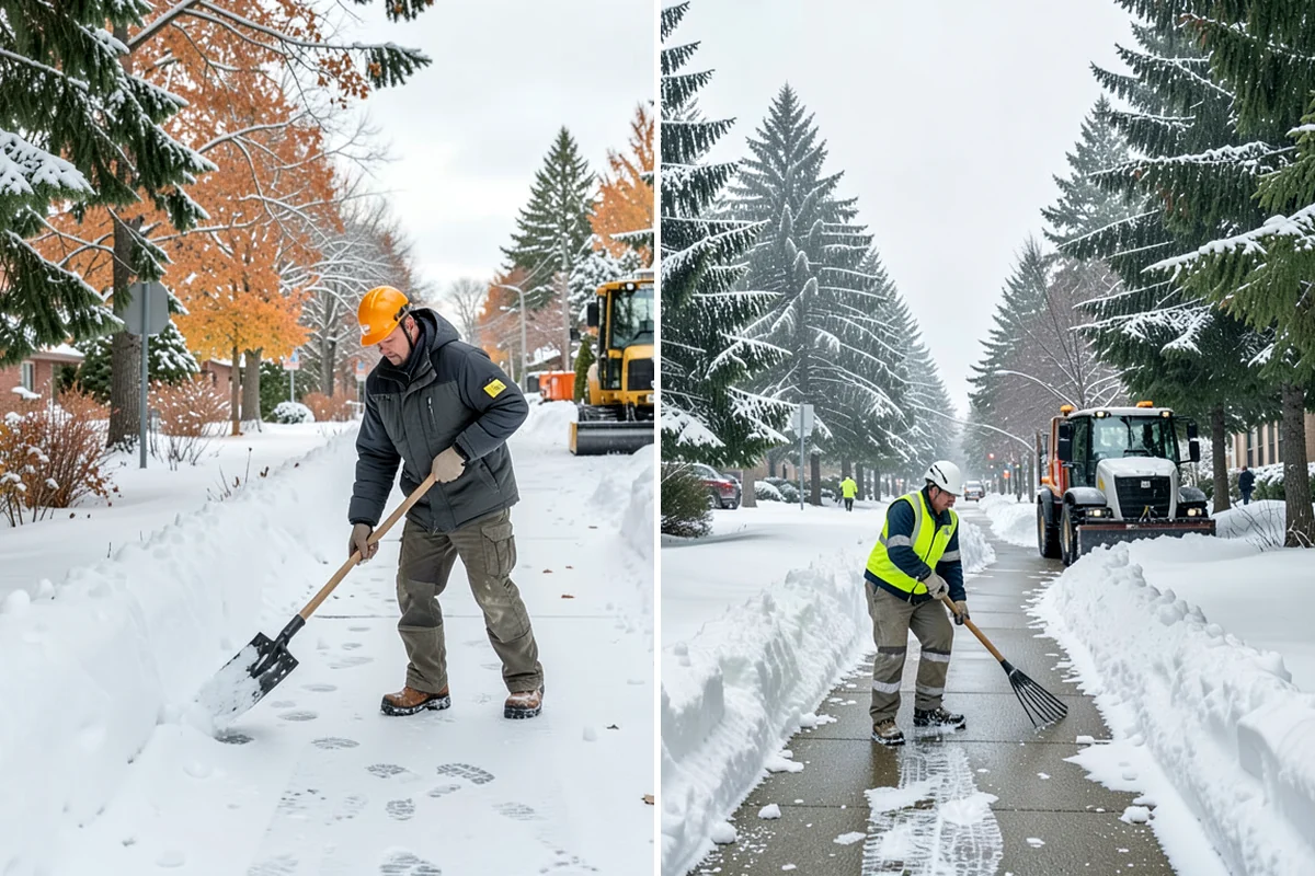 Commercial Sidewalk Clearing in Shoreline, King County, WA - Map the full sidewalk frontage and corner ramps