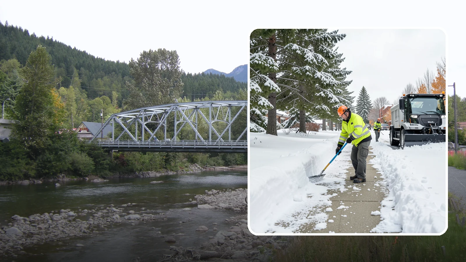 Commercial Sidewalk Clearing in Skykomish, King County, WA - Keep the public sidewalks around your commercial property safe and code-compliant through Western Washington winter weather.