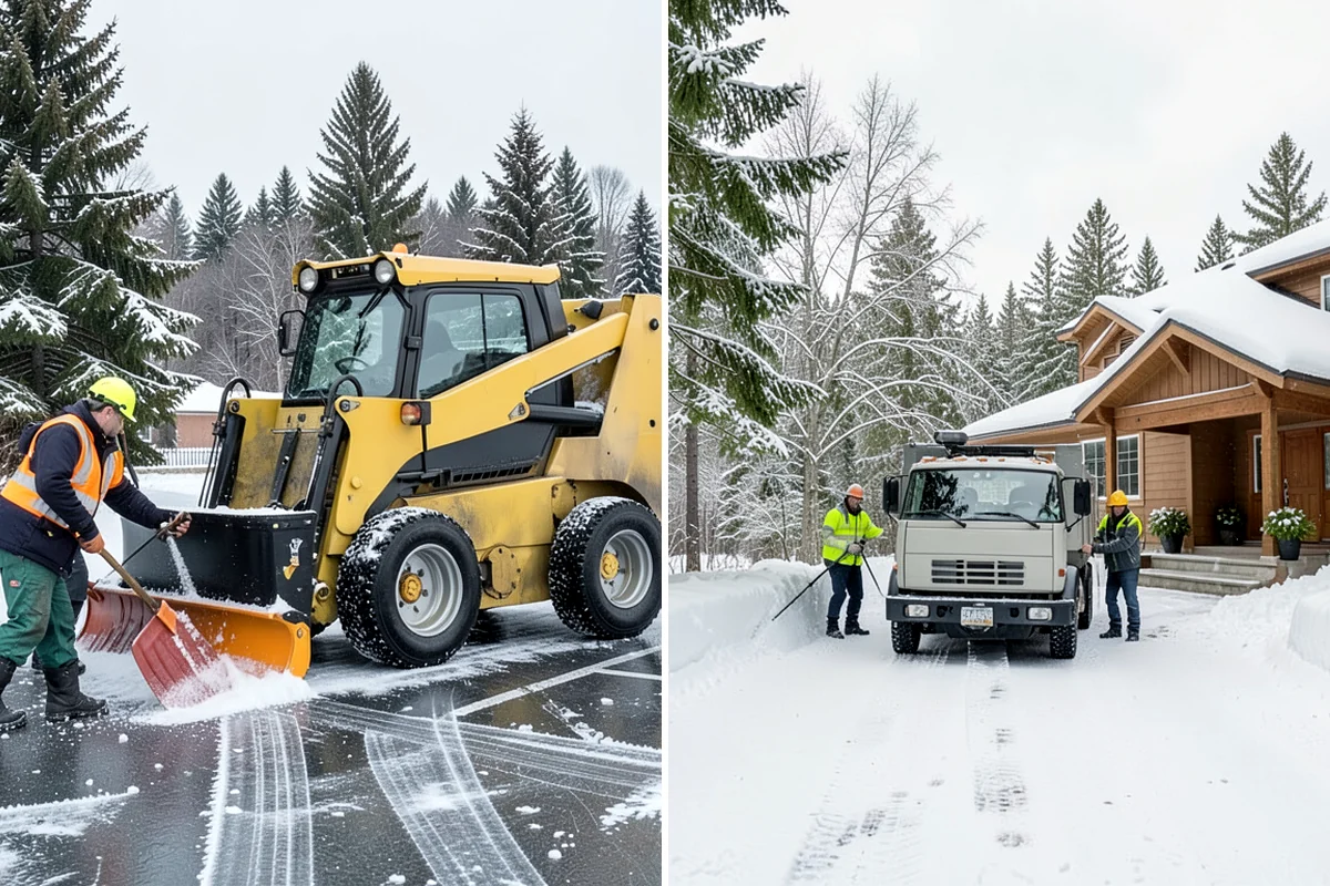Commercial Sidewalk Clearing in Snoqualmie, King County, WA - Map the full sidewalk frontage and corner ramps