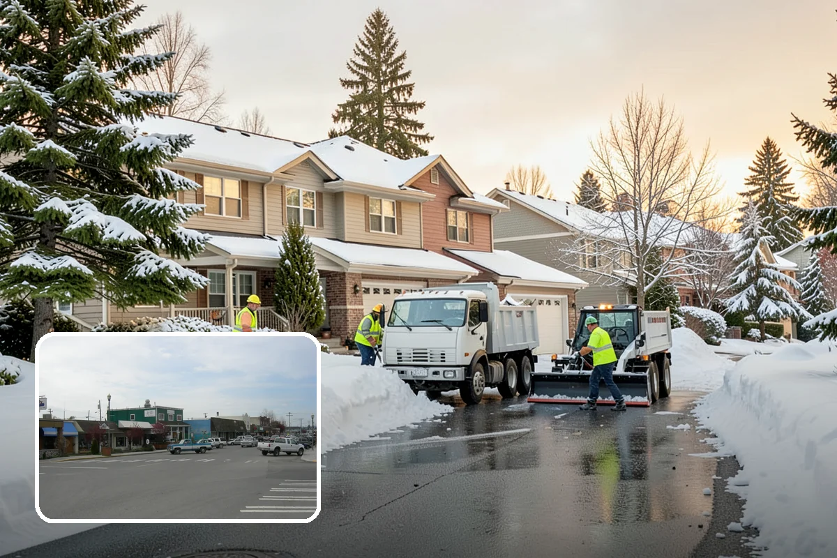Commercial Sidewalk Clearing in Stanwood, Snohomish County, WA - Code-compliant clearing of public frontage