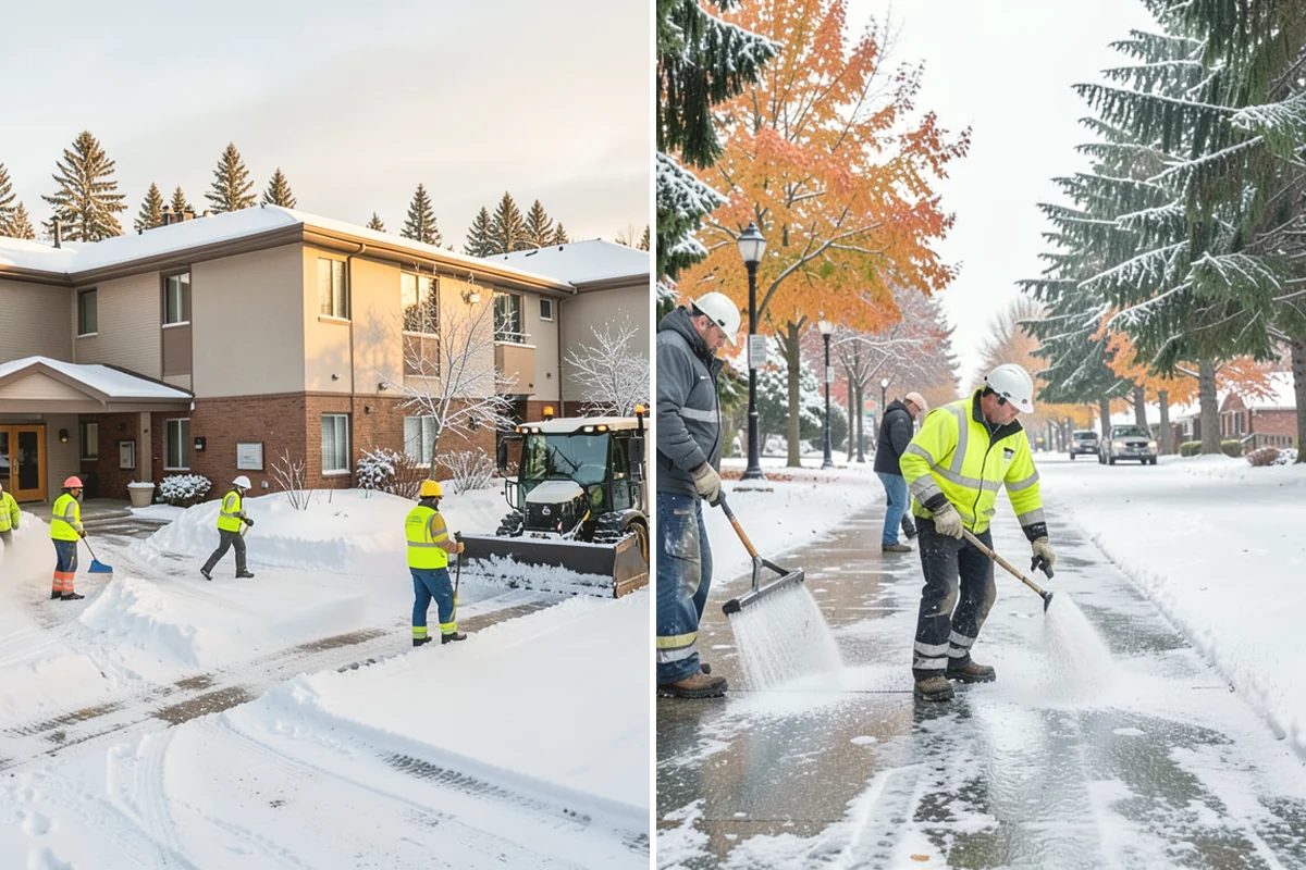 Commercial Sidewalk Clearing in Steilacoom, Pierce County, WA - Map the full sidewalk frontage and corner ramps