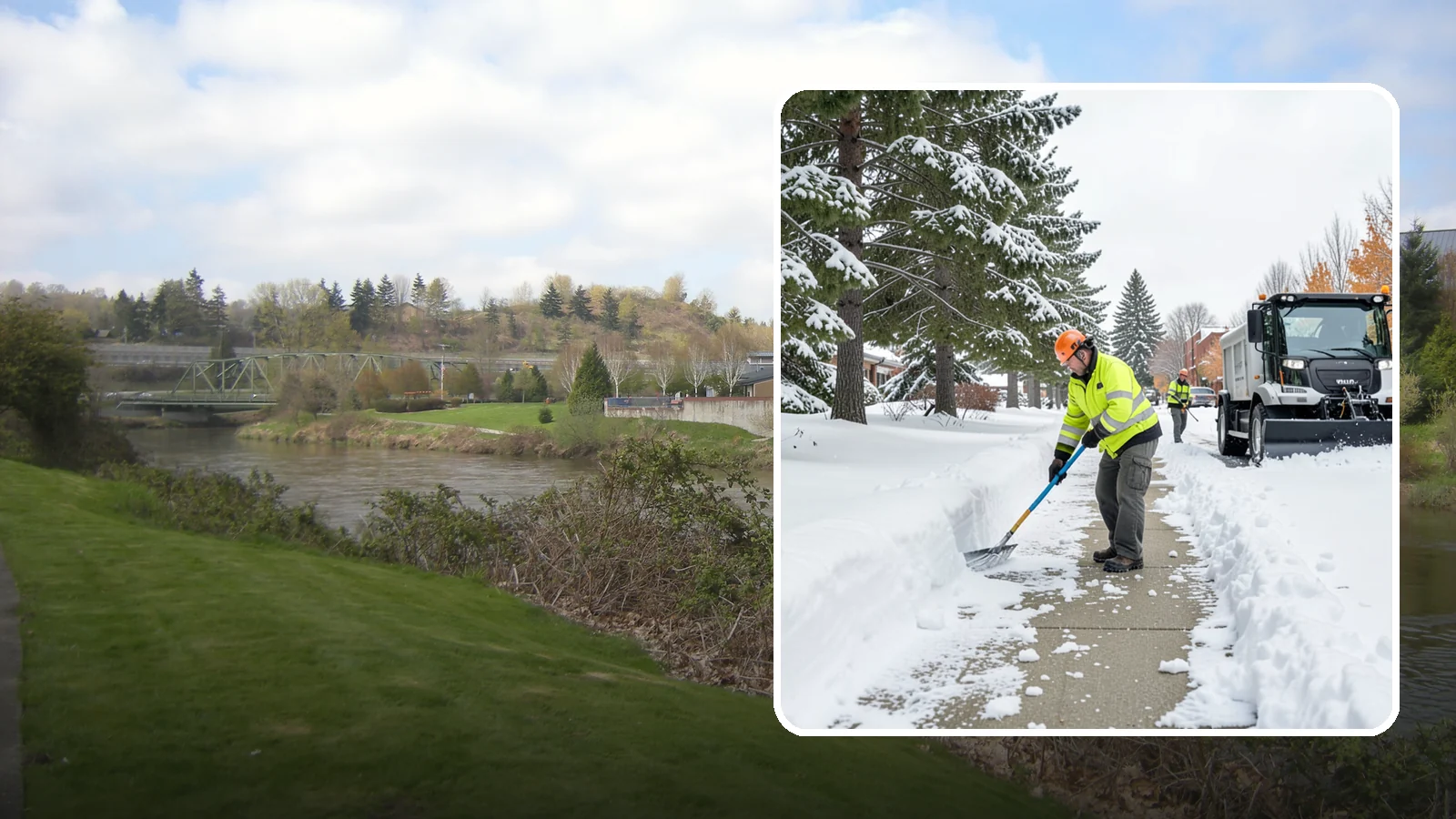Commercial Sidewalk Clearing in Tukwila, King County, WA - Keep the public sidewalks around your commercial property safe and code-compliant through Western Washington winter weather.