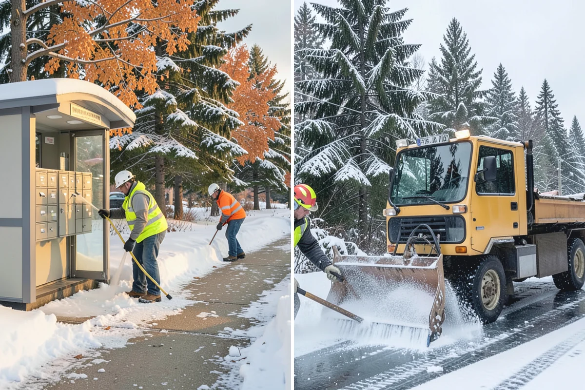 Commercial Sidewalk Clearing in Wilkeson, Pierce County, WA - Map the full sidewalk frontage and corner ramps