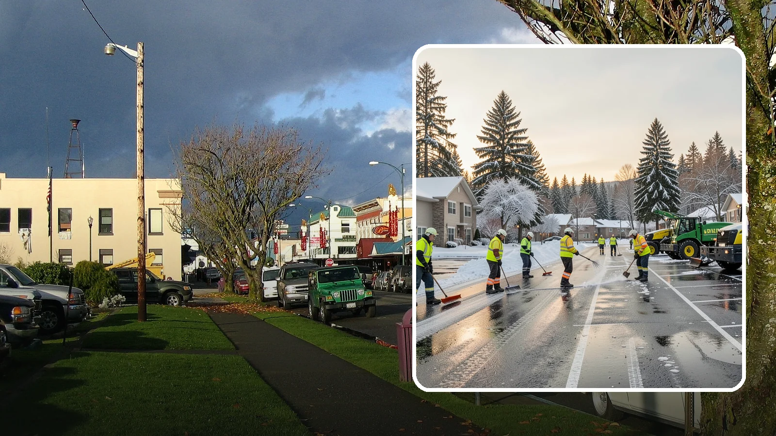 Commercial Snow Removal in Arlington, Snohomish County, WA - When a Puget Sound cold snap drops wet snow across your commercial property, our crews keep parking areas, walkways, and access...