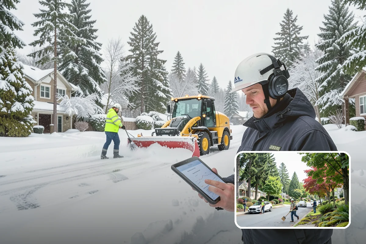 Commercial Snow Removal in Beaux Arts Village, King County, WA - Priority plowing that keeps customers and staff arriving on schedule