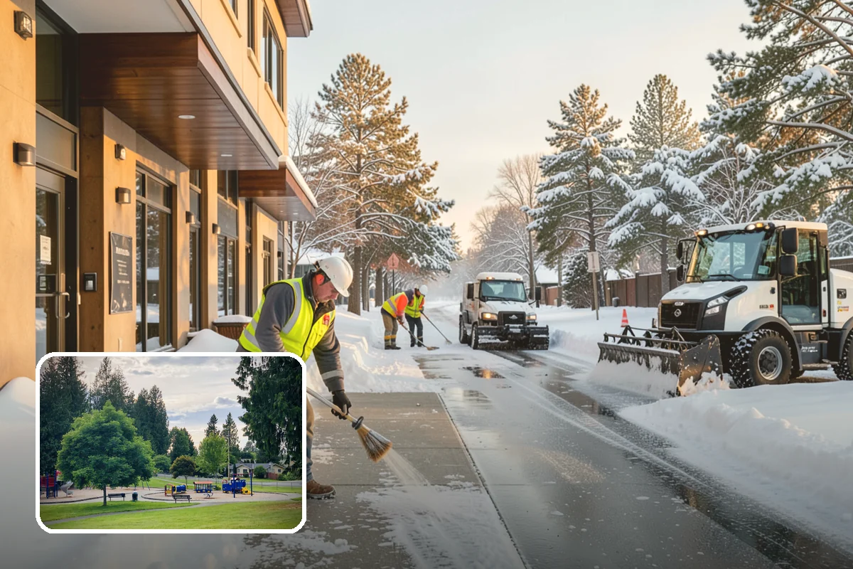 Commercial Snow Removal in Bonney Lake, Pierce County, WA - Priority plowing that keeps customers and staff arriving on schedule